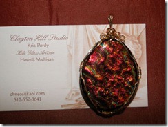 Wire wrapped pendant