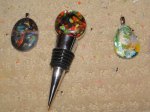 simple pendants and wine stopper