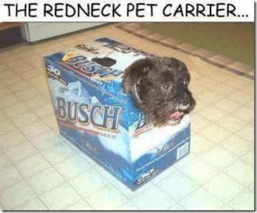redneck pet carrier