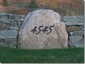 engraved boulder