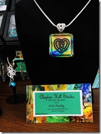 dichro heart necklace