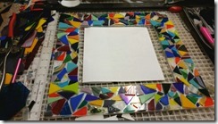 fused glass mirror - WIP