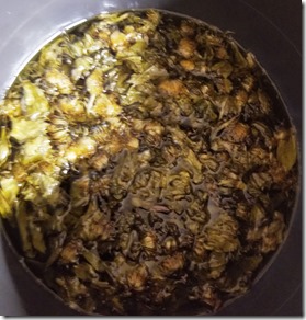 plantain-dandelion-cooking